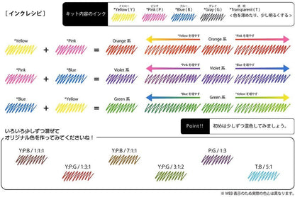 Kuretake Stationery Awards Ink Cafe Enjoy At Home My Color Ink Making Kit 5 Colors Kuretake 31.99 OEShop