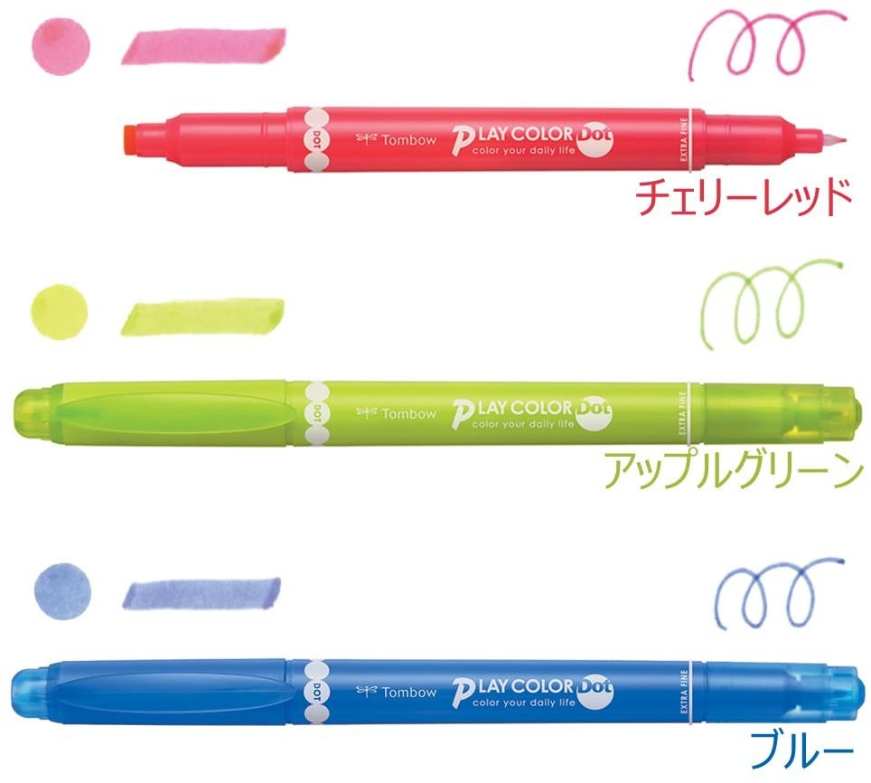 Tombow PLAY COLOR Dot Double Sided Drawing Pens 3-Color Set - GCE-311A Tombow 5.99 OEShop