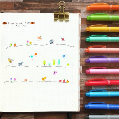 Tombow PLAY COLOR Dot Double Sided Drawing Pens 12-Color Set - GCE-011 Tombow 21.98 OEShop