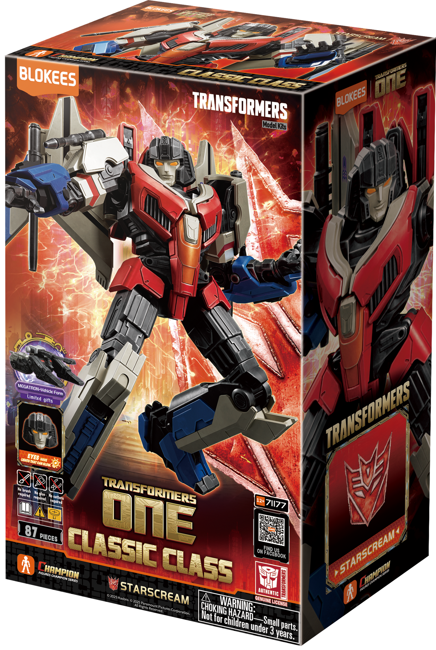 Blokees Transformers Classic Class 16 Starscream Action Figure Model Kit