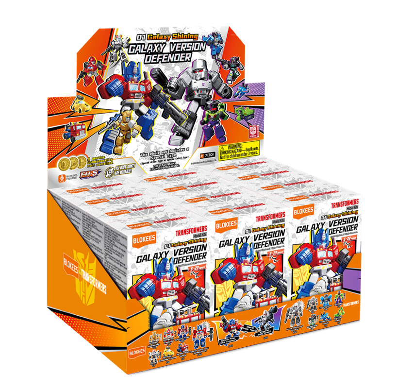 Blokees Transformers Galaxy Version Defender 01 Galaxy Shining Model Kits Figure Blind Box
