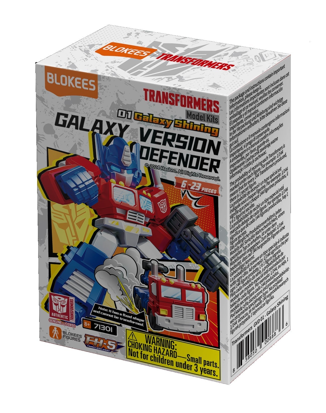 Blokees Transformers Galaxy Version Defender 01 Galaxy Shining Model Kits Figure Blind Box