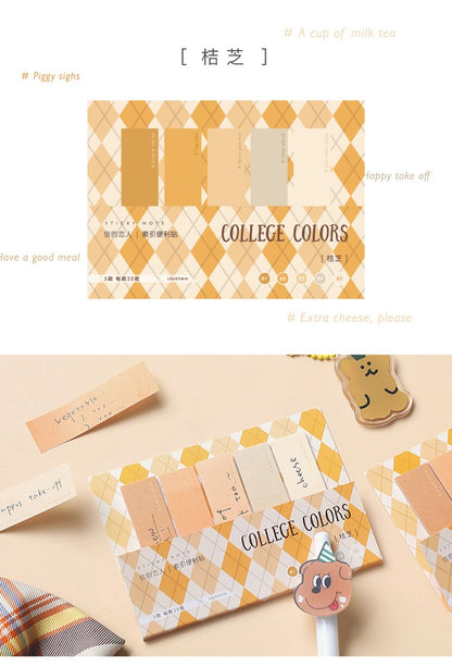 Card Lover Sticky Notes College Colors Index Set of 4 OEShop 3.99 OEShop