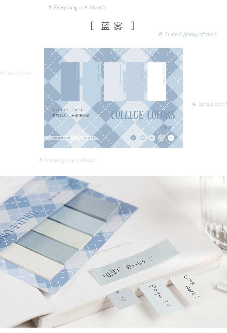 Card Lover Sticky Notes College Colors Index Set of 4 OEShop 3.99 OEShop