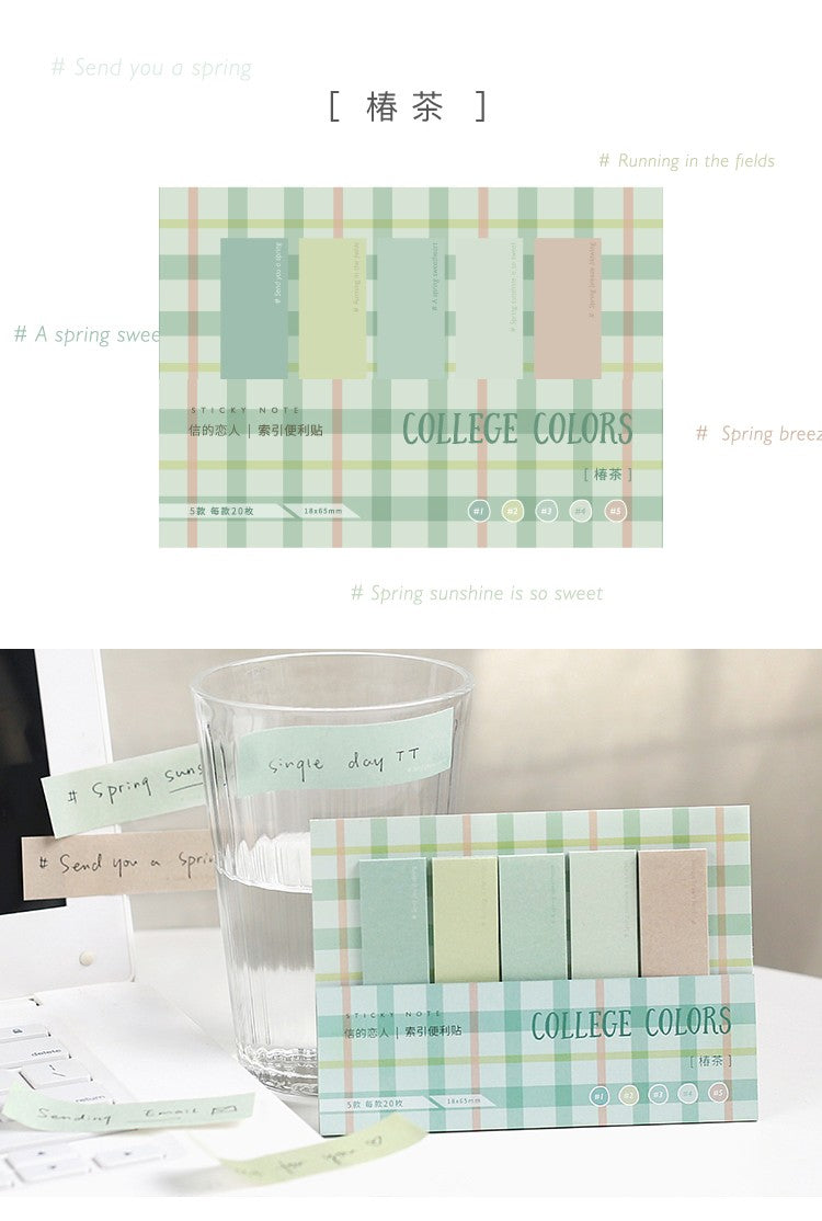 Card Lover Sticky Notes College Colors Index Set of 4 OEShop 3.99 OEShop