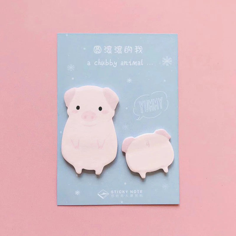 Card Lover Sticky Notes A Chubby Animal Set Of 4 OEShop 3.99 OEShop