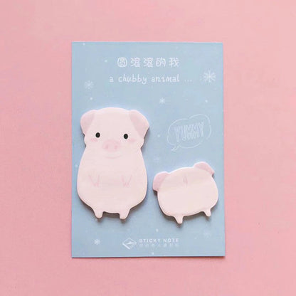 Card Lover Sticky Notes A Chubby Animal Set Of 4 OEShop 3.99 OEShop