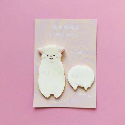 Card Lover Sticky Notes A Chubby Animal Set Of 4 OEShop 3.99 OEShop