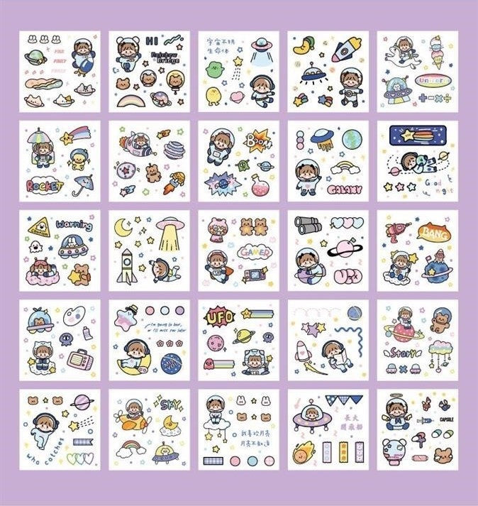 Paper Dyeing Sticker Gift Box Big Adventure 100 sheets Washi Paper no repeated OEShop 8.99 OEShop