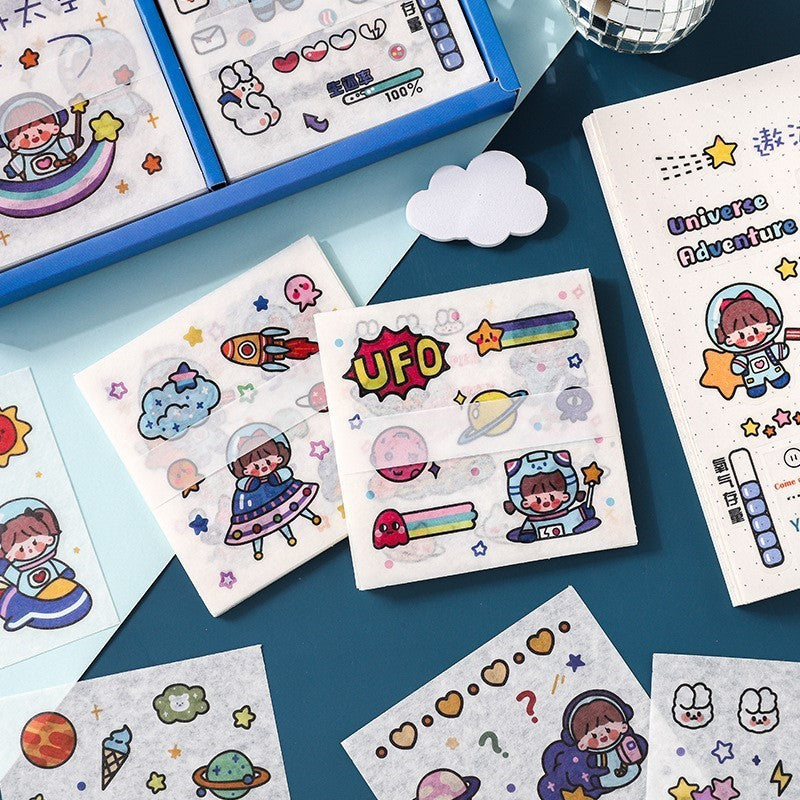Paper Dyeing Sticker Gift Box Big Adventure 100 sheets Washi Paper no repeated OEShop 8.99 OEShop