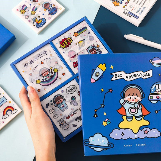 Paper Dyeing Sticker Gift Box Big Adventure 100 sheets Washi Paper no repeated OEShop 8.99 OEShop