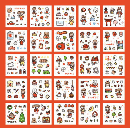 Paper Dyeing Sticker Gift Box Blue Berry Power Everyday 100 sheets Washi Paper no repeated OEShop 8.99 OEShop