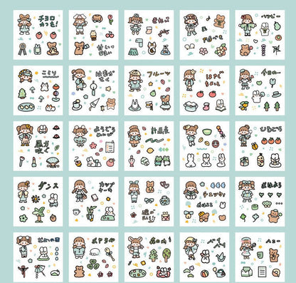 Paper Dyeing Sticker Gift Box Blue Berry Power Everyday 100 sheets Washi Paper no repeated OEShop 8.99 OEShop