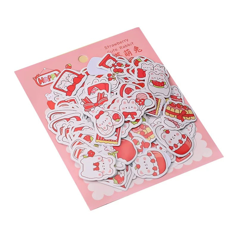 Yzyuezhen Cute Bear & Bunny Stickers (200 pieces)