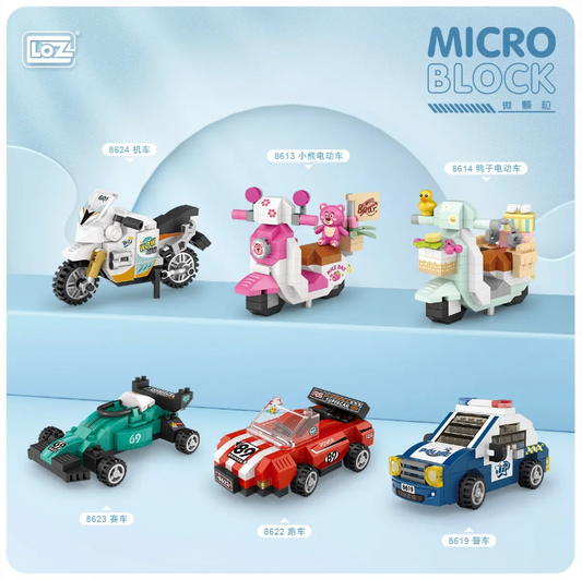 LOZ Micro Block 8619 Police car - 140 Pcs Model Bricks Building Blocks