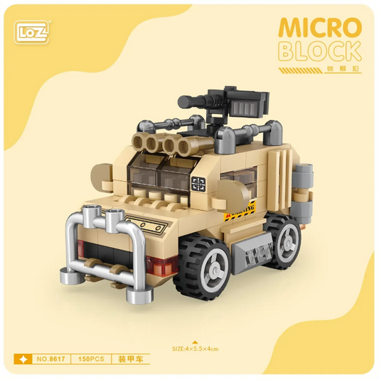 LOZ Micro Block 8617 Machine gun truck - 150 Pcs Model Bricks Building Blocks