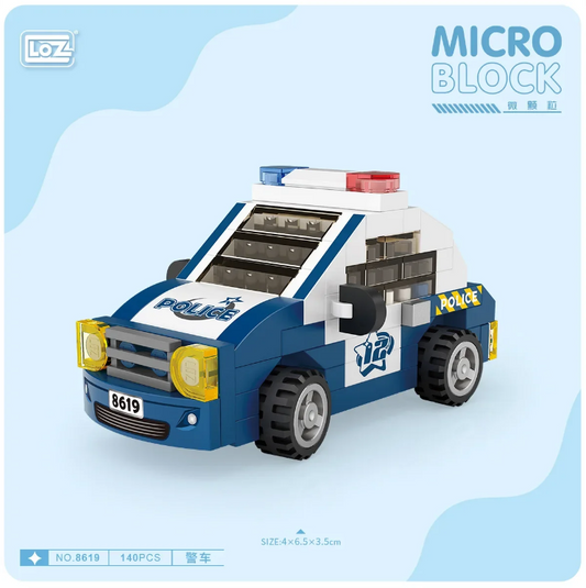 LOZ Micro Block 8619 Police car - 140 Pcs Model Bricks Building Blocks