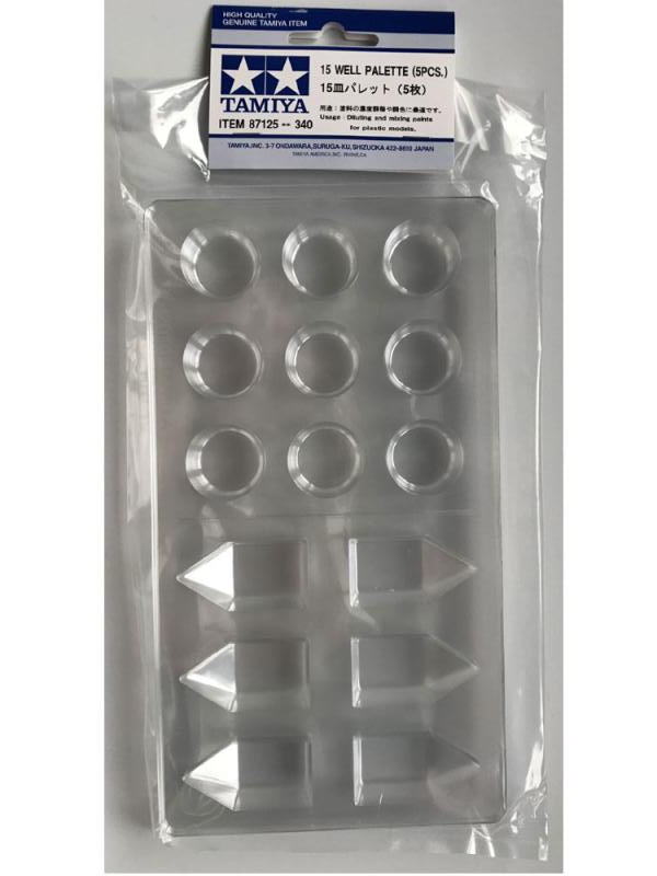 TAMIYA 87125 15 Well Palette (5pcs)