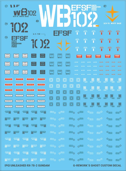 G-Rework Decals - [PG] Unleashed RX-78-2 Gundam CD-P19 G-Rework 9.99 OEShop