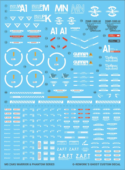 G-Rework Decals - [MG] Gunner Zaku Warrior CD-M211 G-Rework 5.99 OEShop