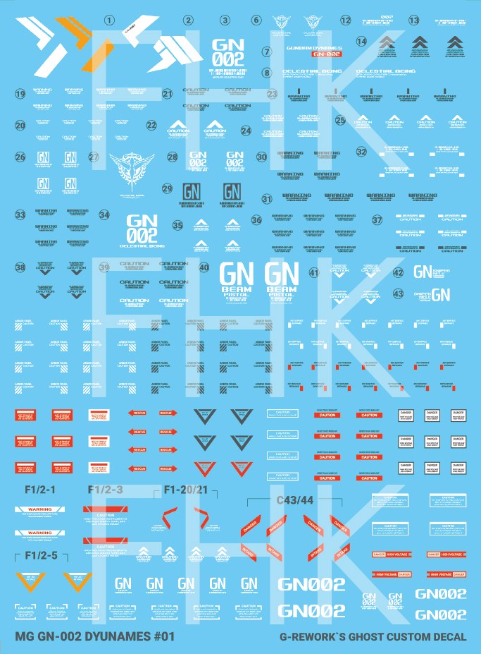 G-Rework Decals - [MG] Gundam Dynames CD-M207 G-Rework 8.49 OEShop