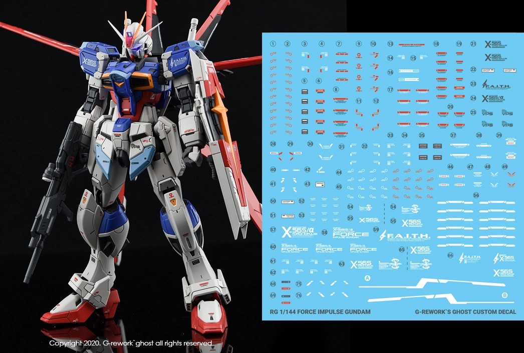 G-Rework Decals - [RG] Force Impulse Gundam CD-RG33 G-Rework 5.49 OEShop