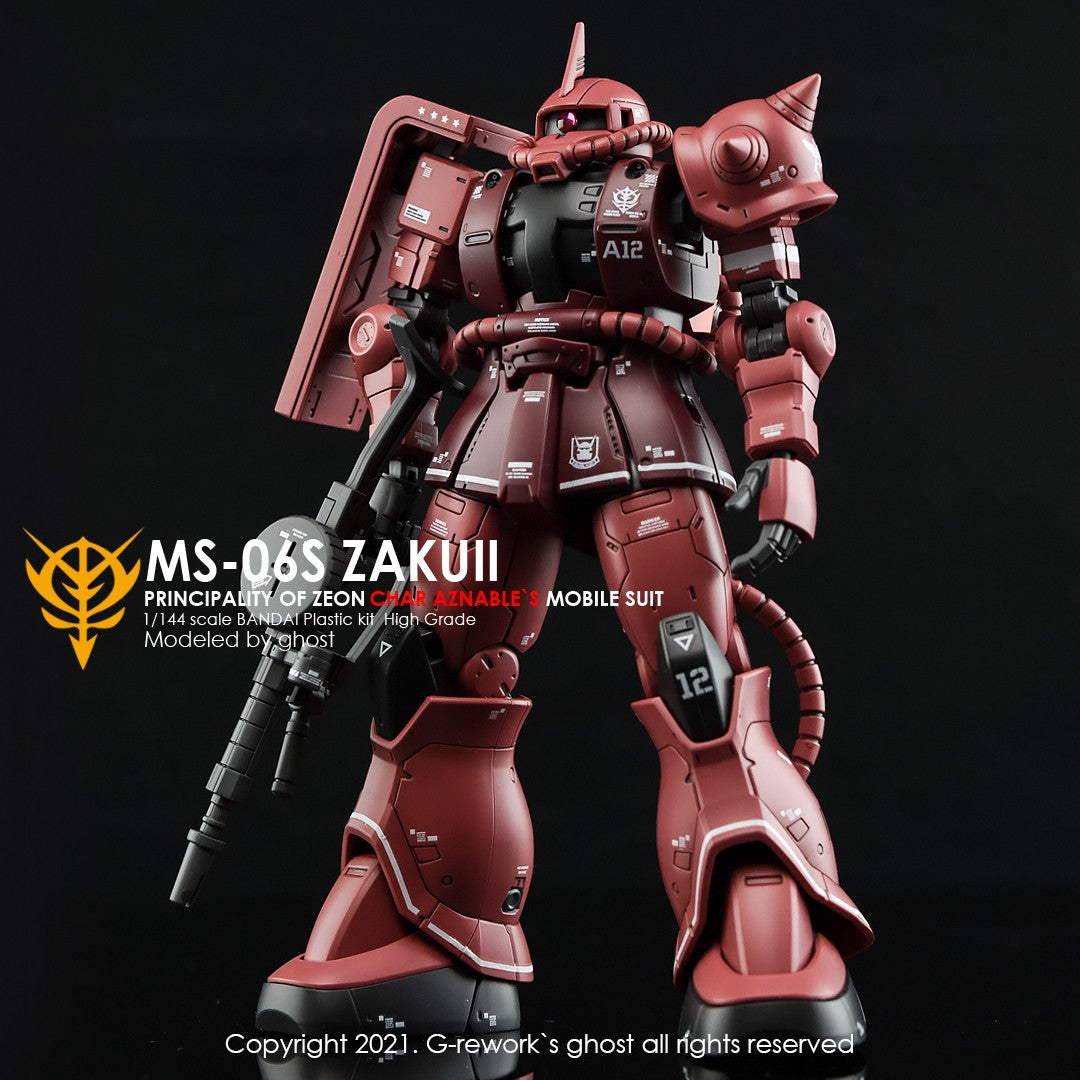 G-Rework Decals - [HG] Origin MS-06S Zaku II (Char Aznable) CD-HO-01 G-Rework 4.49 OEShop