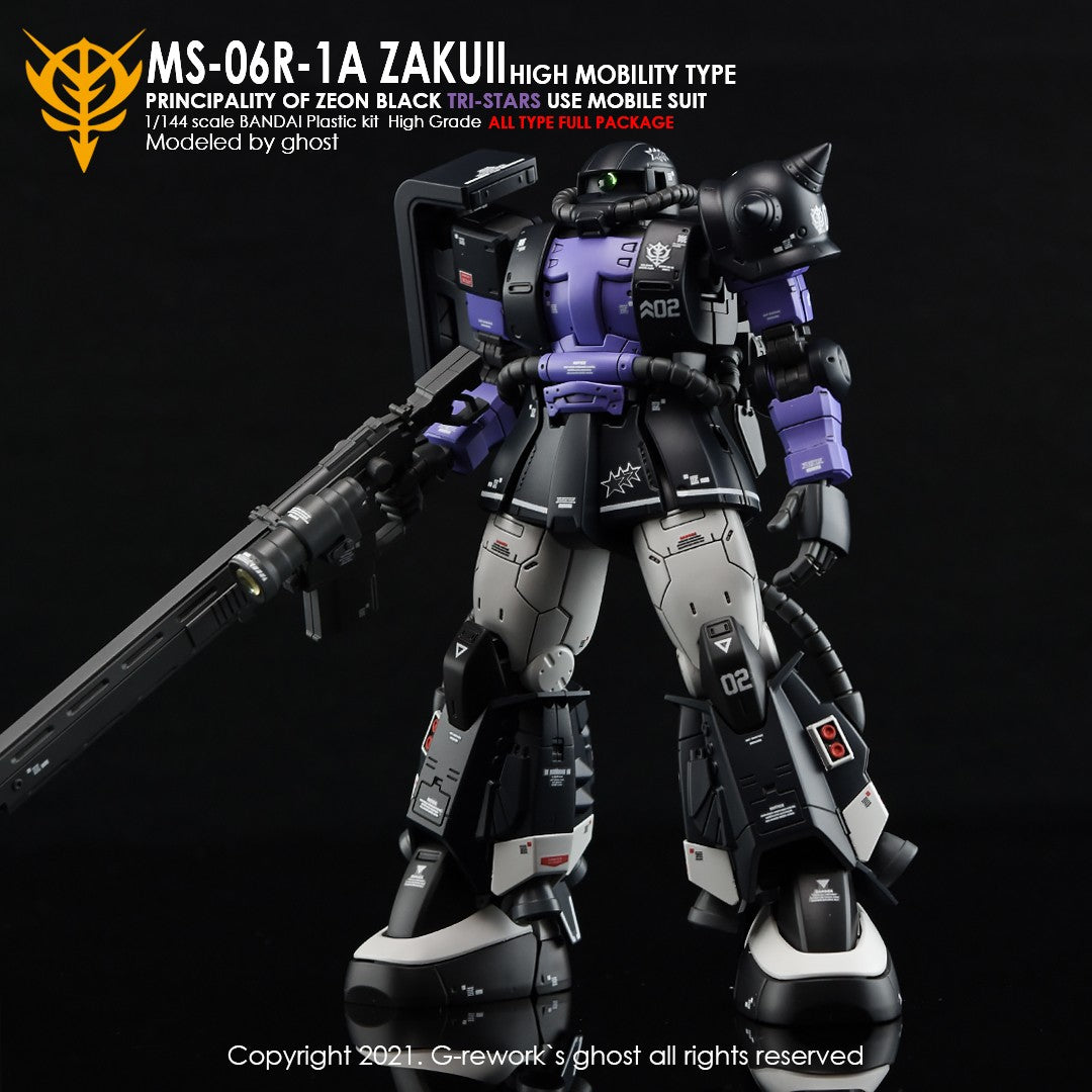 G-Rework Decals - [HG] Origin MS-06R-1A Zaku II (Black Tri-Stars Full Set) CD-H152 G-Rework 7.99 OEShop