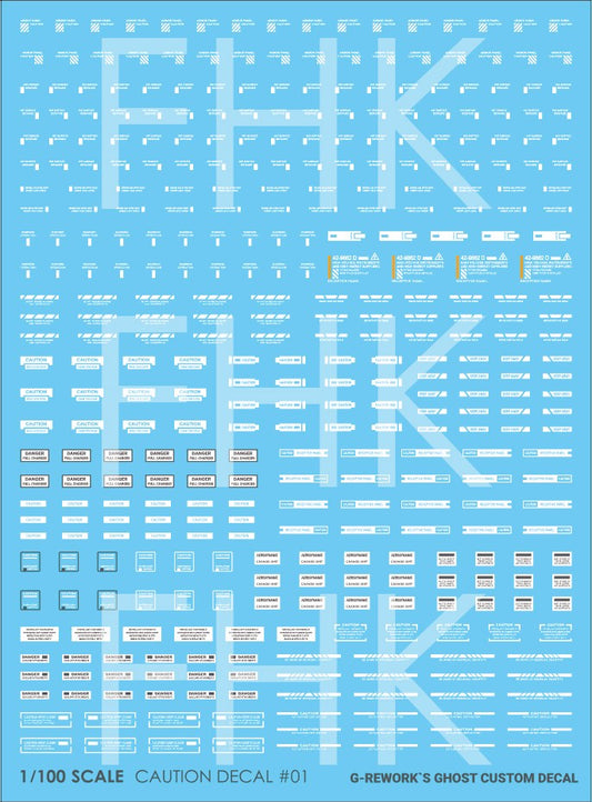 G-Rework Decals - Caution White 01 CD-CAU-01 G-Rework 5.99 OEShop