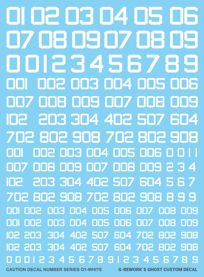 G-Rework Decals - Caution Number Series CD-CAU-N01 G-Rework 5.99 OEShop