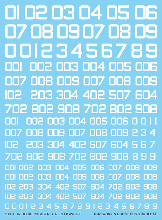 G-Rework Decals - Caution Number Series CD-CAU-N01 G-Rework 5.99 OEShop
