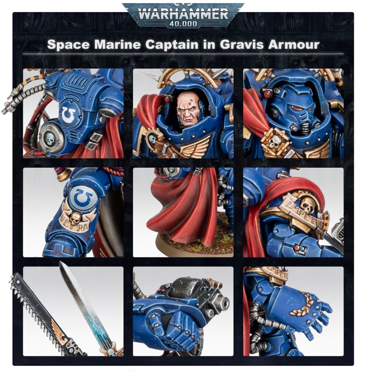 Warhammer 40,000 Space Marines: Captain in Gravis Armour 48-70