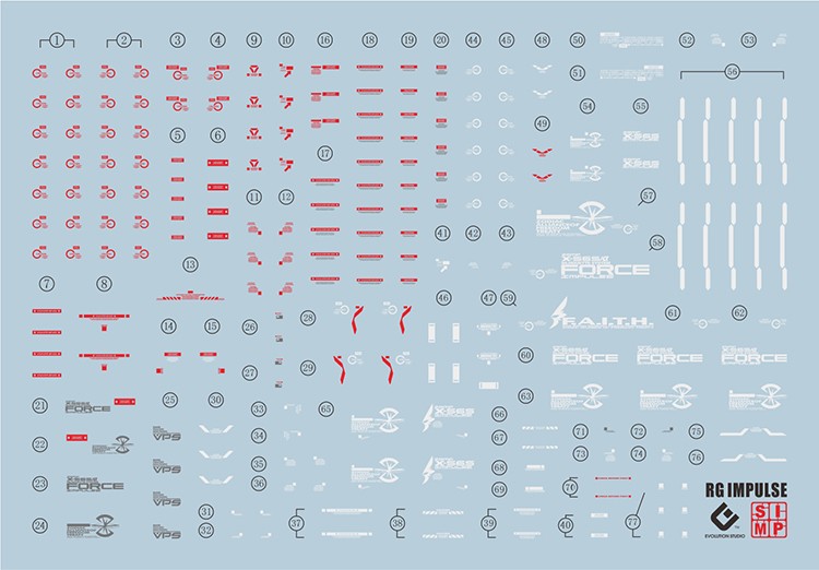 EVO - RG Force Impulse Gundam E-RG33 Evolution Studio Decals Evolution Studio 3.59 OEShop