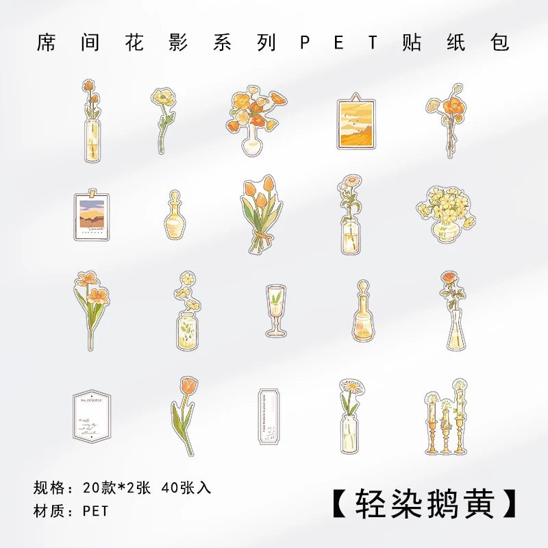 Papermore Botanical Silhouette Stickers (40 pieces)