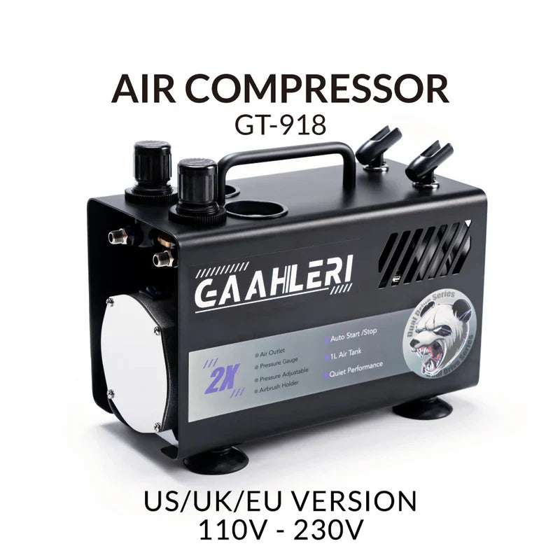 Gaahleri Dual Drive Series Airbrush Air Compressor GT-918