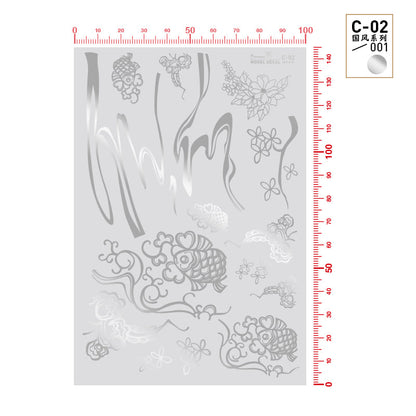 HobbyMio C-02 Model Decals National Style Series Metallic Color