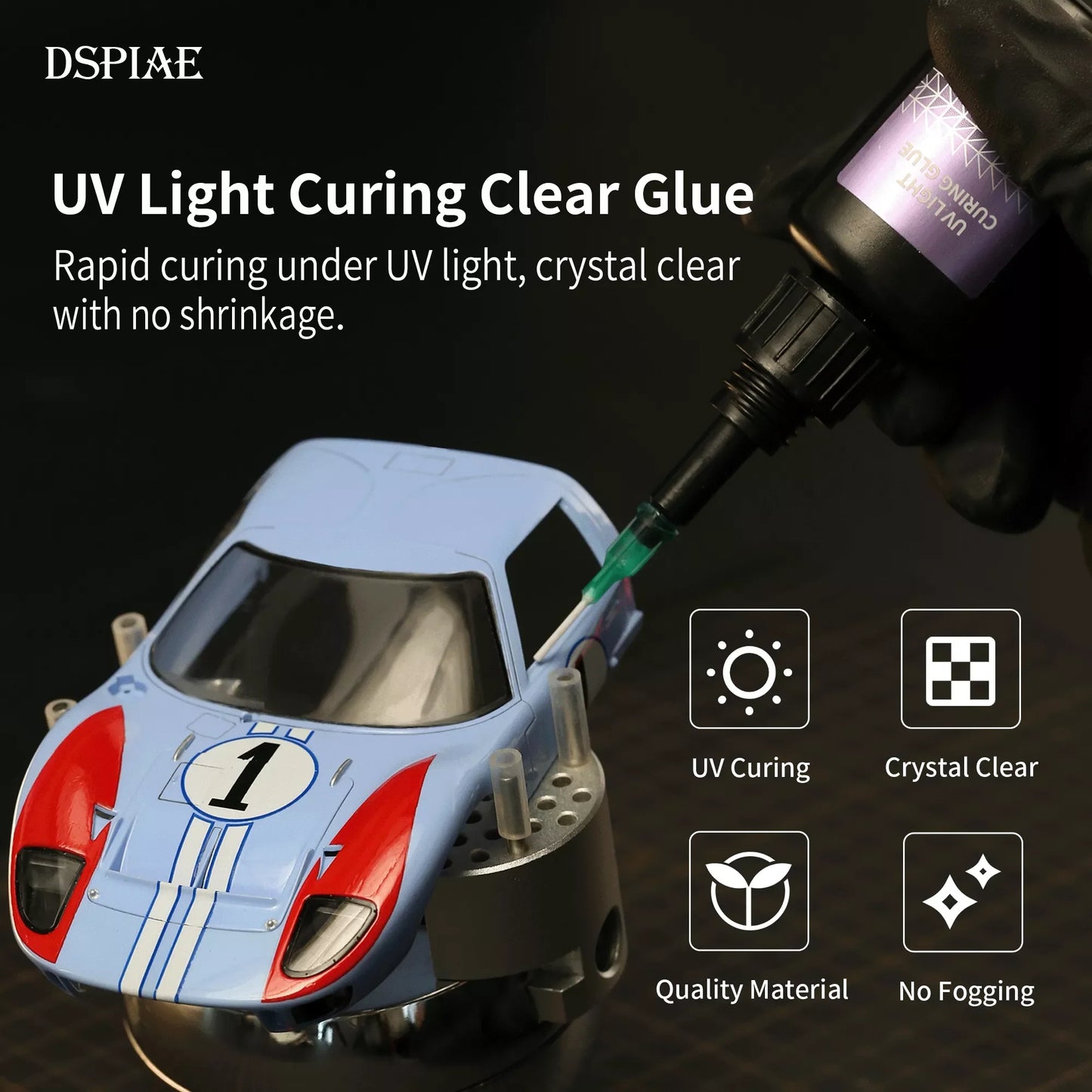 DSPIAE UV-G Light Curing Glue UV-GT Minl ULTraviolet Touch Light