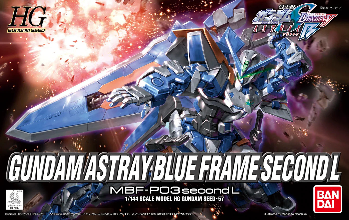 1/144 HGGS 57 Gundam Seed Gundam Astray Blue Frame Second L