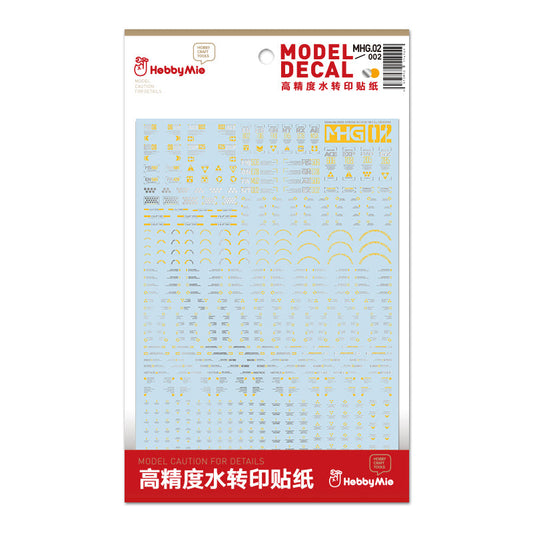 HobbyMio MHG02 Model Decals 1/144 Universal Warning Label With UV Options