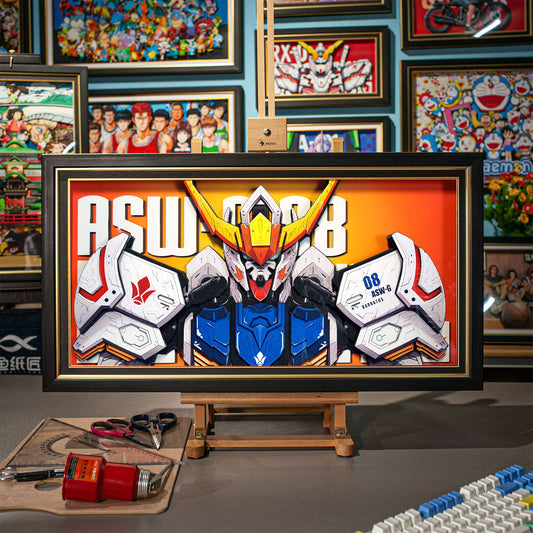 Framed Arts Handmade 3D Decor Paper Art ASW-G-08 Barbatos Picture