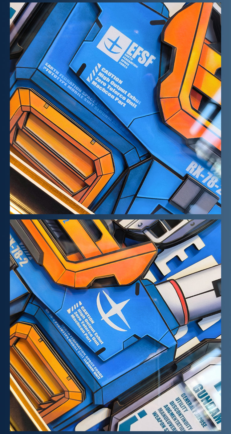 Framed Arts Handmade 3D Decor Paper Art RX-78-2 Picture