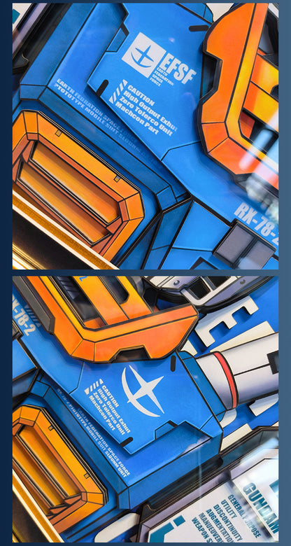 Framed Arts Handmade 3D Decor Paper Art RX-78-2 Picture
