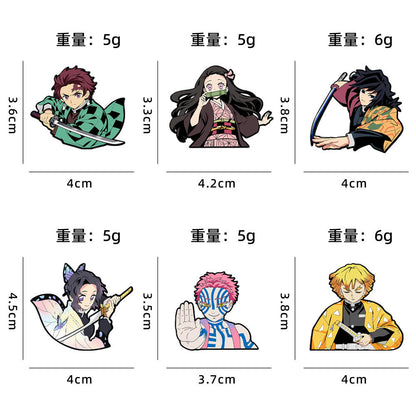 Pin Badge CZ3652 Anime Sword Fighter Enamel Pin Badge – Japanese Anime Character Collectible Brooch