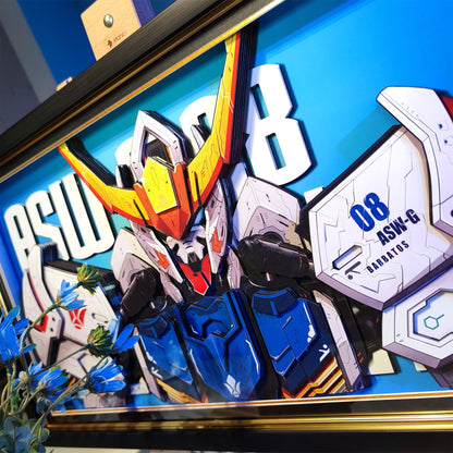 Framed Arts Handmade 3D Decor Paper Art ASW-G-08 Barbatos Picture
