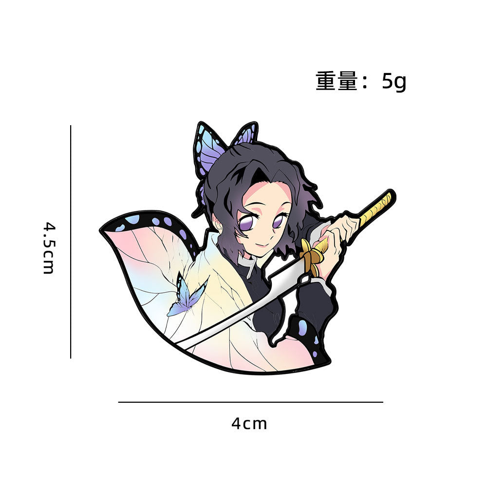 Pin Badge XX004 Anime Sword Fighter Enamel Pin Badge – Japanese Anime Character Collectible Brooch