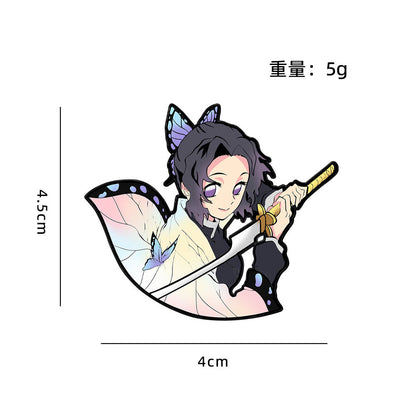 Pin Badge CZ3652 Anime Sword Fighter Enamel Pin Badge – Japanese Anime Character Collectible Brooch