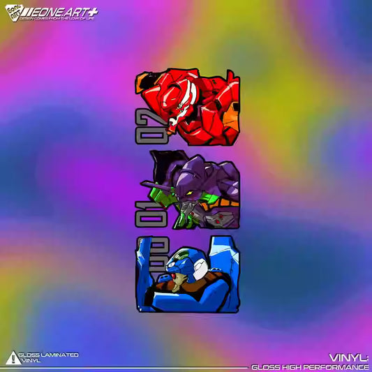 Stickers Reflective Mecha Waterproof Car & Glass Sticker STI0038