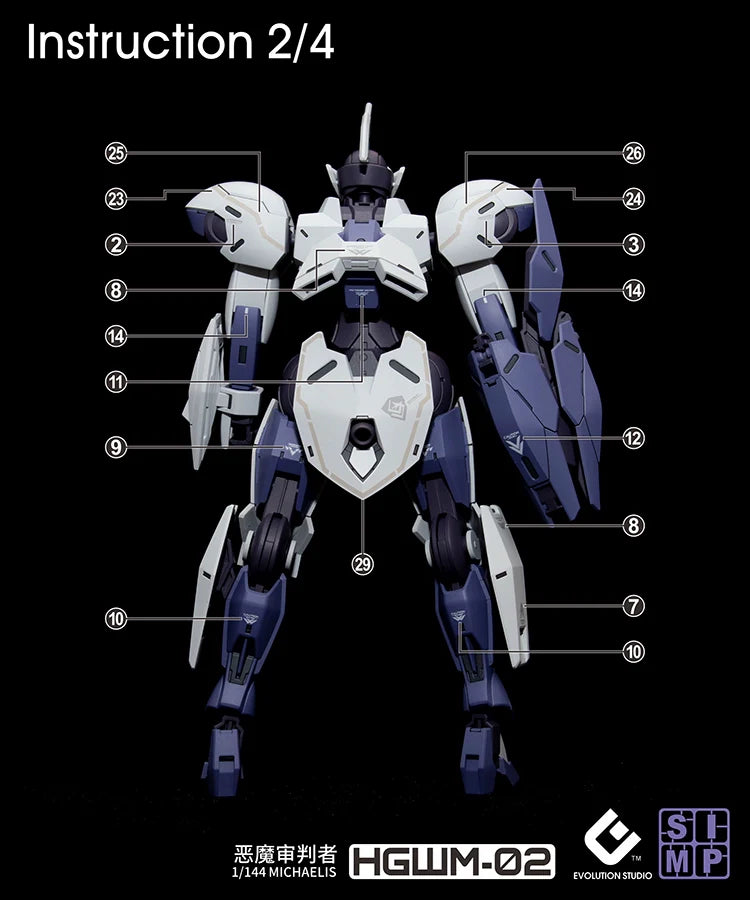 EVO - E-HGWM-02 (UV) HG Beguir-Beu/Pente & Michaelis ( The Witch of Mercury) Evolution Studio Decals