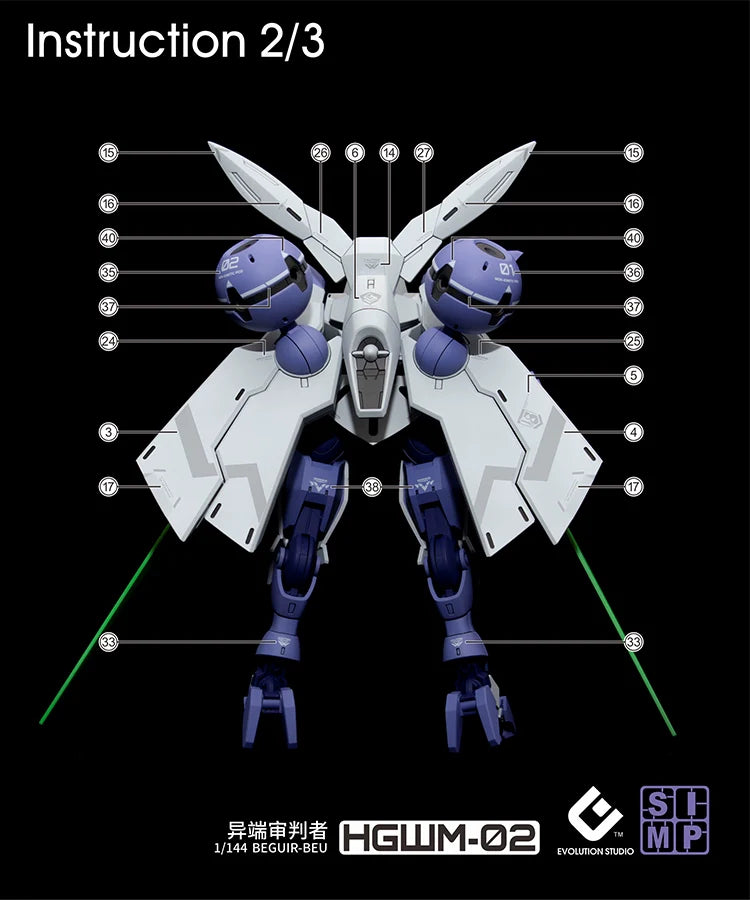 EVO - E-HGWM-02 (UV) HG Beguir-Beu/Pente & Michaelis ( The Witch of Mercury) Evolution Studio Decals