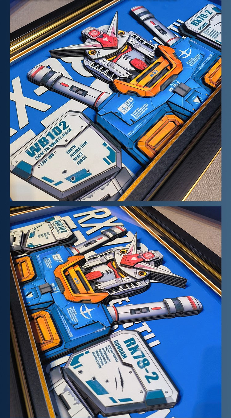 Framed Arts Handmade 3D Decor Paper Art RX-78-2 Picture